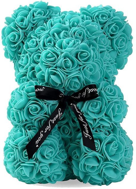 LESDAFFY Home Life Blumenbär aus künstlichem Schaumstoff in Grün, 25 cm Höhe - Bild 1