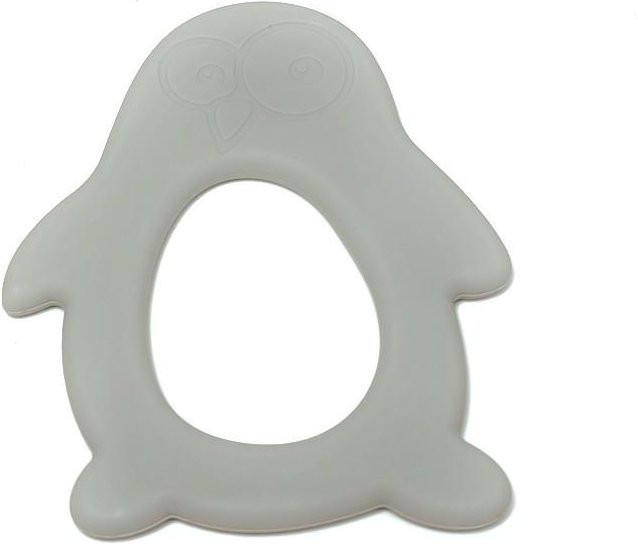 Wucifang Bags Silikon Pinguin Beißring für Säuglinge in Grau und Silber - Bild 1