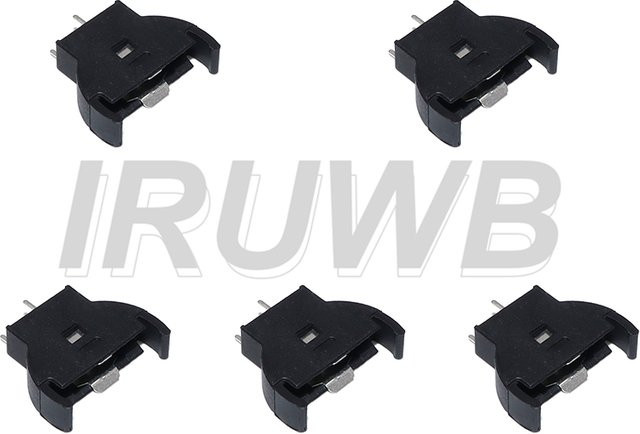 5er Set IRUWB CR2032 Batteriehalter in Schwarz, vertikale Inline-Modul-Boxen für 3-Pin-Knopfzellen - Bild 1