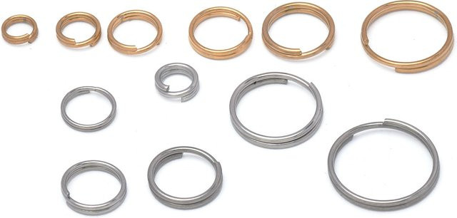 Moonrise Ringe Edelstahl, offen, Doppel-Sprung, DIY Schmuckzubehör - Bild 1