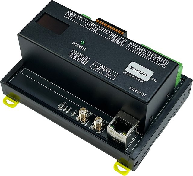 KinCony N10 10-Kanal ESP32-S3 Energiemonitor-Board in Schwarz für Home Assistant DIY mit ESPHome und MQTT - Bild 1