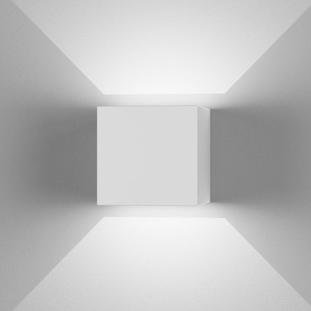 DLS Lighting Secret LED-Wandleuchte in Weiß aus Aluminium mit Up-Down-Licht und IP54-Schutz, dimmbar - Bild 1