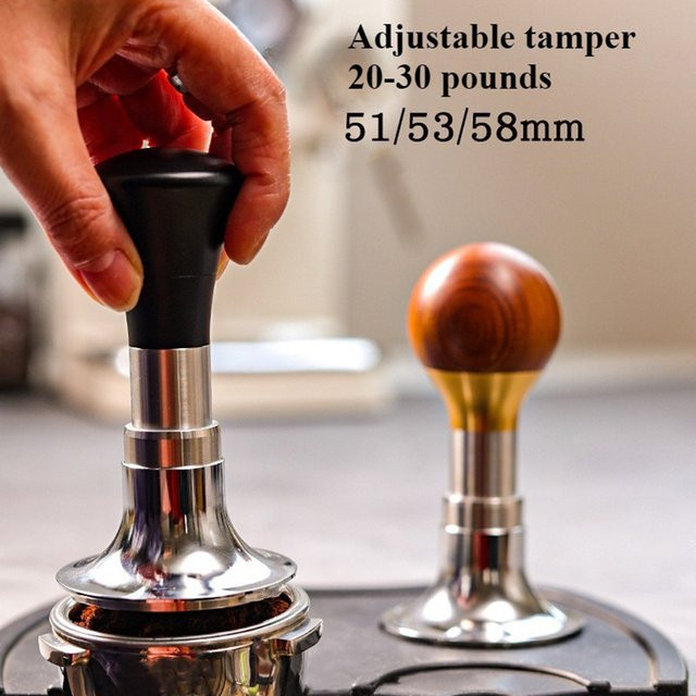 YUAN-ECT Kaffee Tamper mit Konstantdruck und kalibrierter Doppelfeder für Espressomaschinen, Durchmesser: 58,5 mm - Bild 1