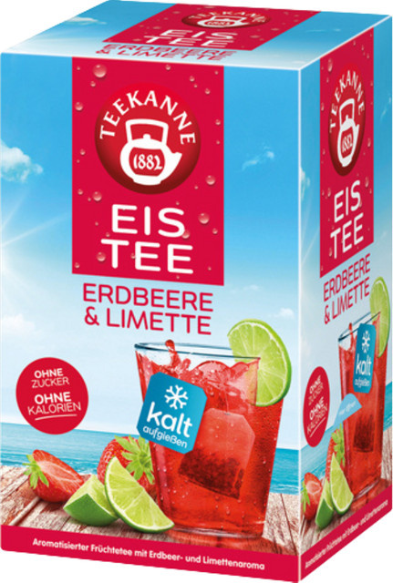 Teekanne Früchtetee Erdbeere & Limette, Teebeutel, 45 g - Bild 1
