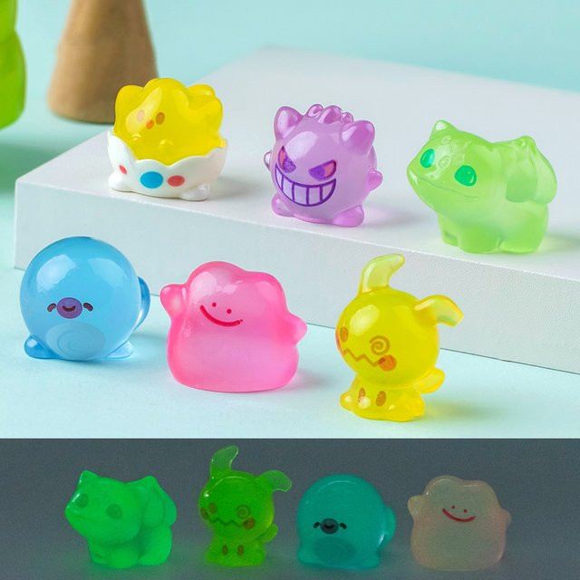 Bandai Pokémon Anime-Figuren, 6-teiliges Set, leuchtende Ornamente - Bild 1