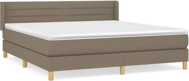 vidaXL Boxspringbett mit Matratze Hybrid-Design in Beige, B/T/H: 160 x 200 cm - Bild 1