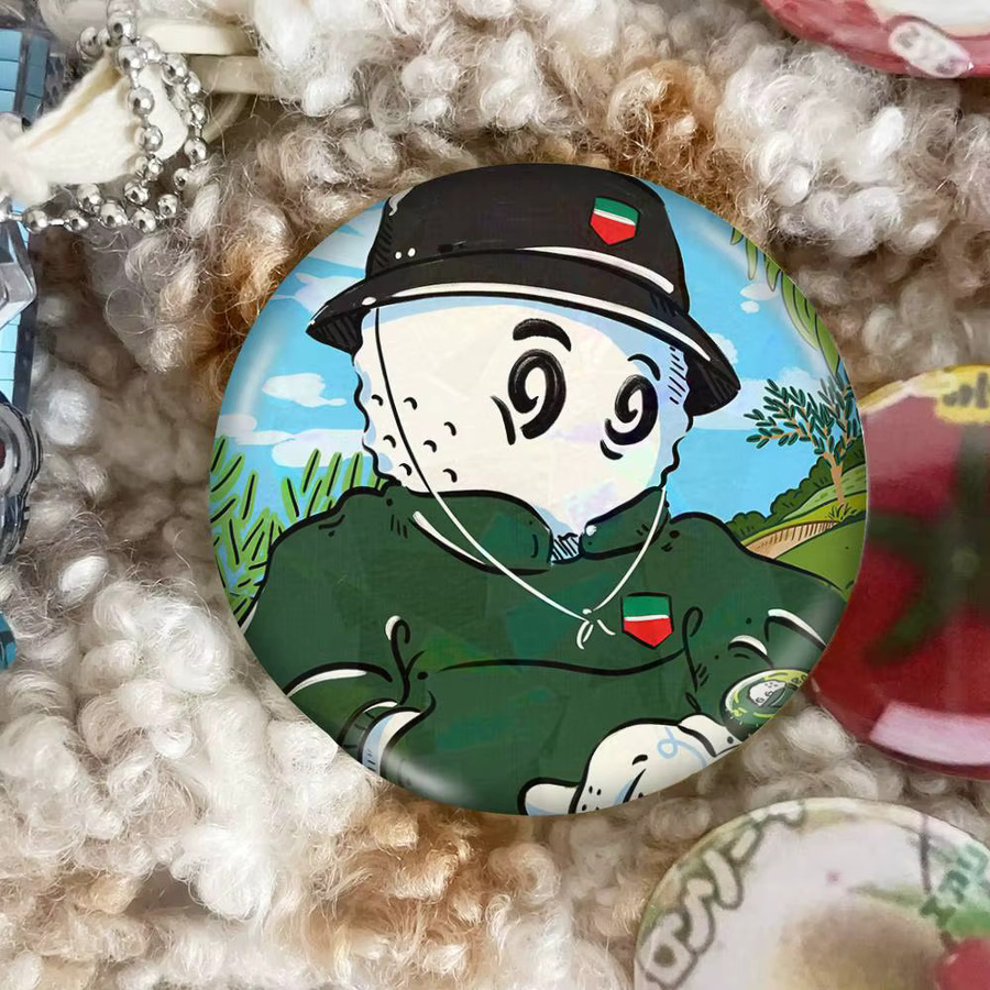 Bilibili Cartoon-Avatar Anstecknadeln, runde Manga-Broschen aus Metall in Multicolour für Rucksäcke und Kleidung - Bild 5