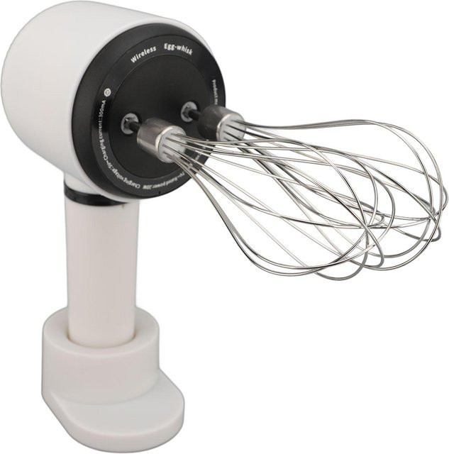 Kabelloser elektrischer Handmixer von mfySpace mit Edelstahl-Doppelkopf, USB-wiederaufladbar, Schwarz - Bild 1