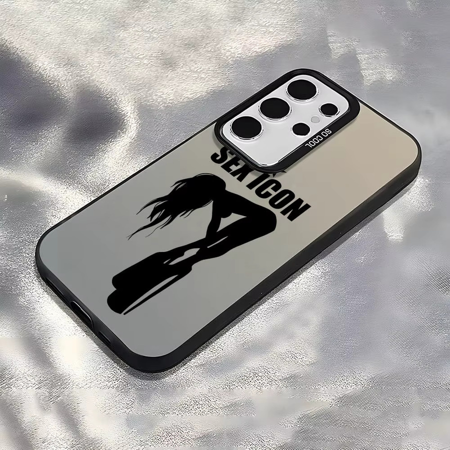 Silikon Handyhülle mit Sex Icon Muster für Samsung Galaxy S25 S24 S23 S22 S21 S20 Ultra in Silber und Bunt - Bild 4