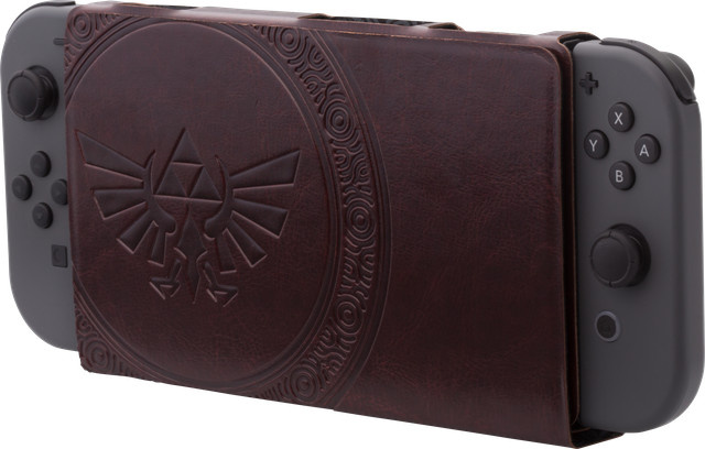 Hybrid Cover Zelda Leatherette Edition Tasche für Nintendo Switch in Braun - Bild 1