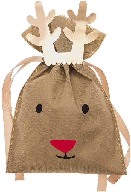 Rico Design Paper Poetry Geschenktüte Rentier braun B: 20 cm, H: 30 cm - Bild 1