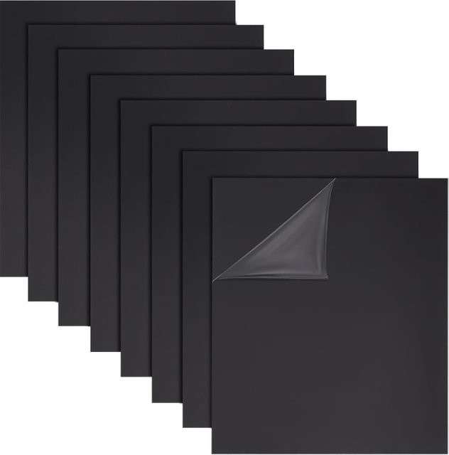 8 Stück ABS-Kunststoffplatten in Schwarz für Architekturmodelle und Sandtische, B: 25,4 cm, T: 20,3 cm - Bild 1