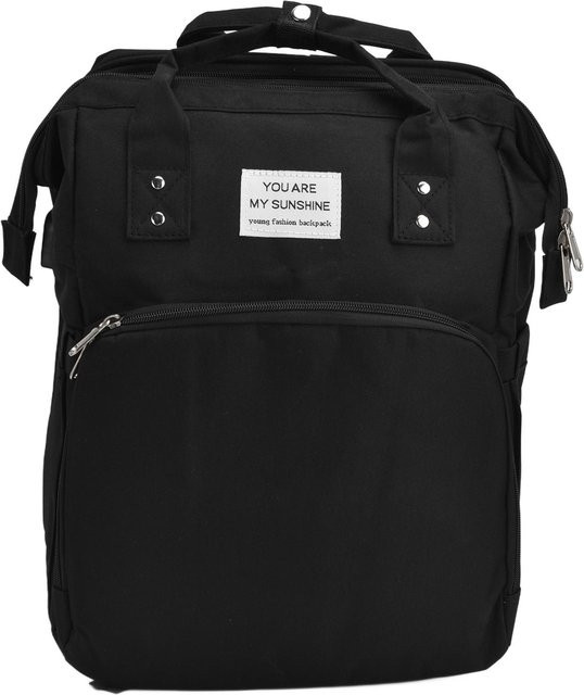 Multifunktionaler faltbarer Rucksack von KONNWEI mit großer Kapazität für Babywindeln und Reiseutensilien, Dunkelblau Schwarz - Bild 1