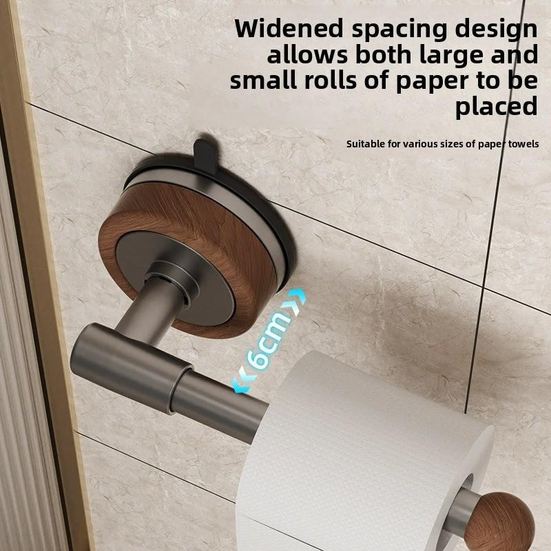 Toilettenpapierhalter mit Saugnapf von World-class Emporium als bohrloser Wandorganizer für Bad und Küche - Bild 2