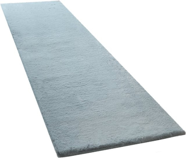 Fellteppich Fluffy in Türkis, pflegeleicht und fußbodenheizungsgeeignet, Breite: 80 cm, Länge: 300 cm - Bild 1