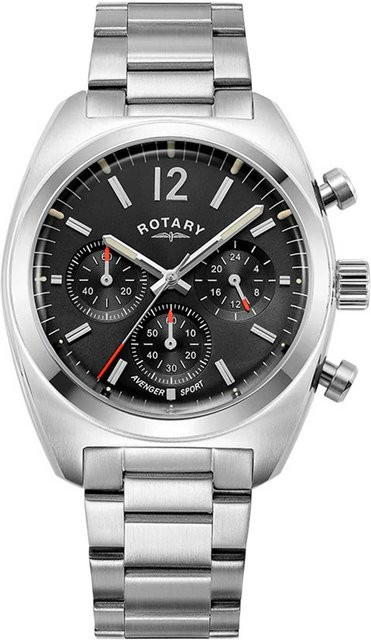 Rotary Avenger Sport Chronograph, Quarz, Edelstahl, 40 mm, Herren - Bild 1