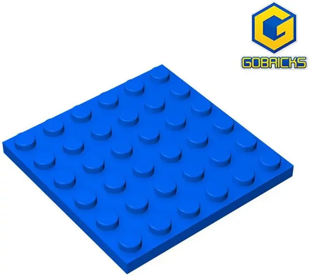 Gobricks GDS-523 Platte 6 x 6, DIY-Bausteine, Blau - Bild 1