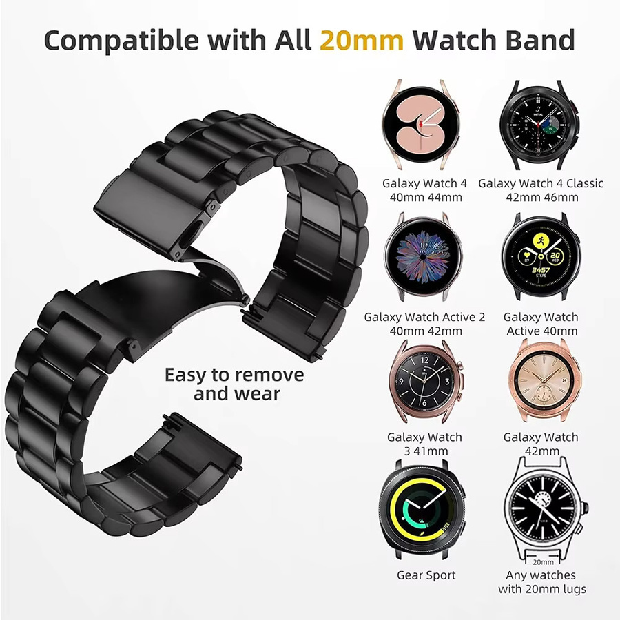 CHIICSMART Uhrenarmband Edelstahl, Silber, Unisex - Bild 5