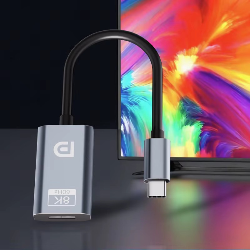USB-C auf DisplayPort 1.4 Konverter für 8K/60Hz und 4K/144Hz Video-Audio Adapter aus Legierung für Macbook und Laptops - Bild 4