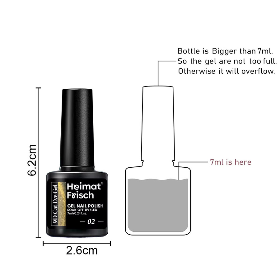 Heimat Frisch Cat Eye Gel-Nagellack, Grau, Glänzend, 7 ml - Bild 2