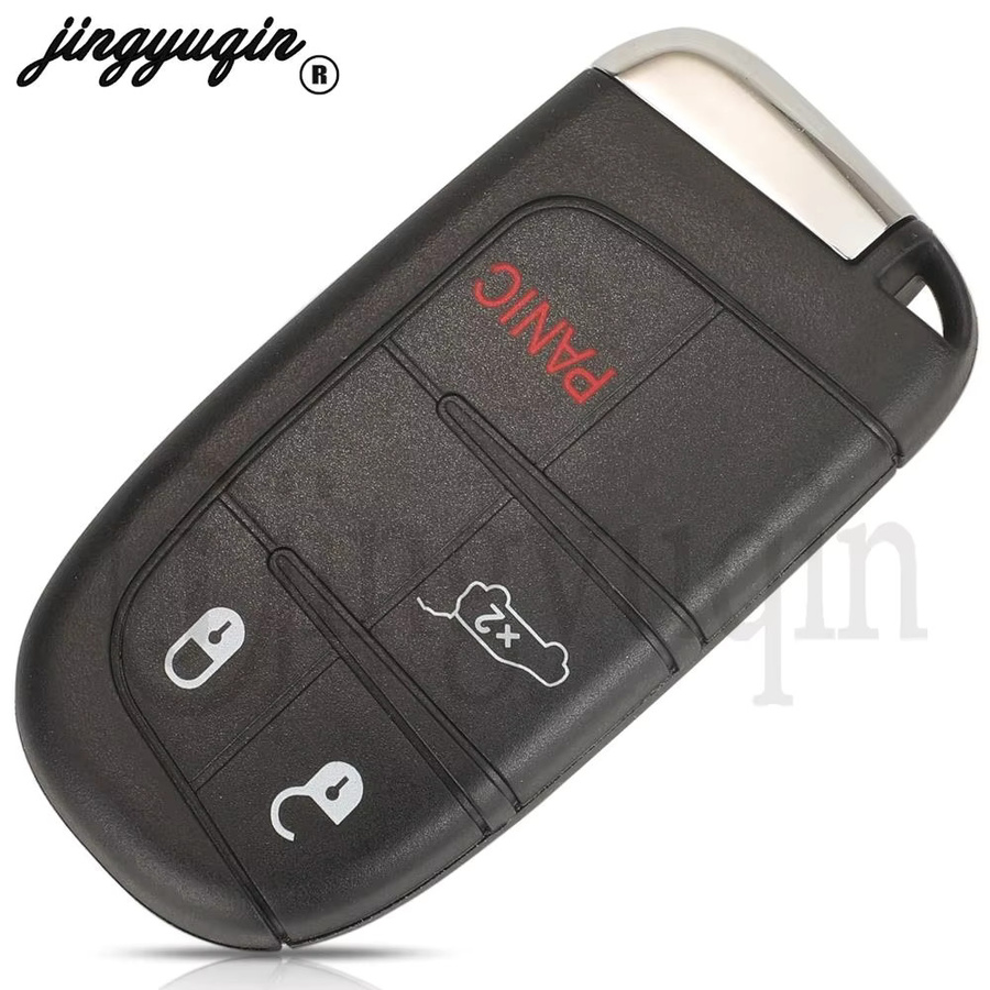 Jingyuqin Schlüsselhülle für Jeep Renegade und Compass in Schwarz, Ersatzgehäuse für 2/3/4/5 Tasten mit SIP22 Chip - Bild 2