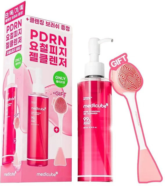 MEDICUBE PDRN Gel zu Schaum Gesichtsreiniger Set, 200 ml, mit Reinigungsbürste - Bild 1