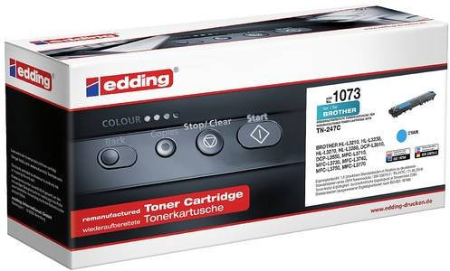 Edding Tonerpatrone kompatibel mit Brother TN-247C in Cyan, refurbished - Bild 1