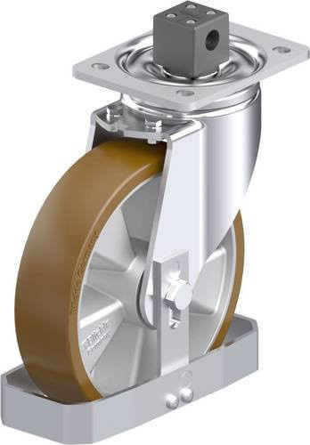 Blickle Stahlblech-Lenkrolle LH-ALB 200K-CS13-FS in Silber mit 200 mm Rad-Durchmesser und 800 kg Tragfähigkeit - Bild 1