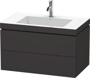 Duravit L-Cube Waschtischunterschrank c-bonded, Wandhängend, Grau matt, B/T/H: 80 x 48 x 50 cm - Bild 1