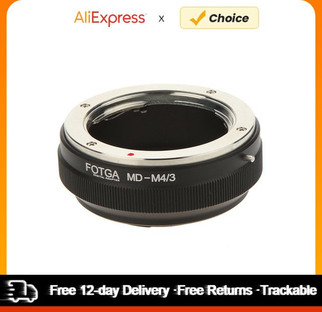Fotga MD-M4/3 Digitaler Adapterring für Minolta MD MC Objektive auf Micro Four Thirds Mount, Schwarz - Bild 1