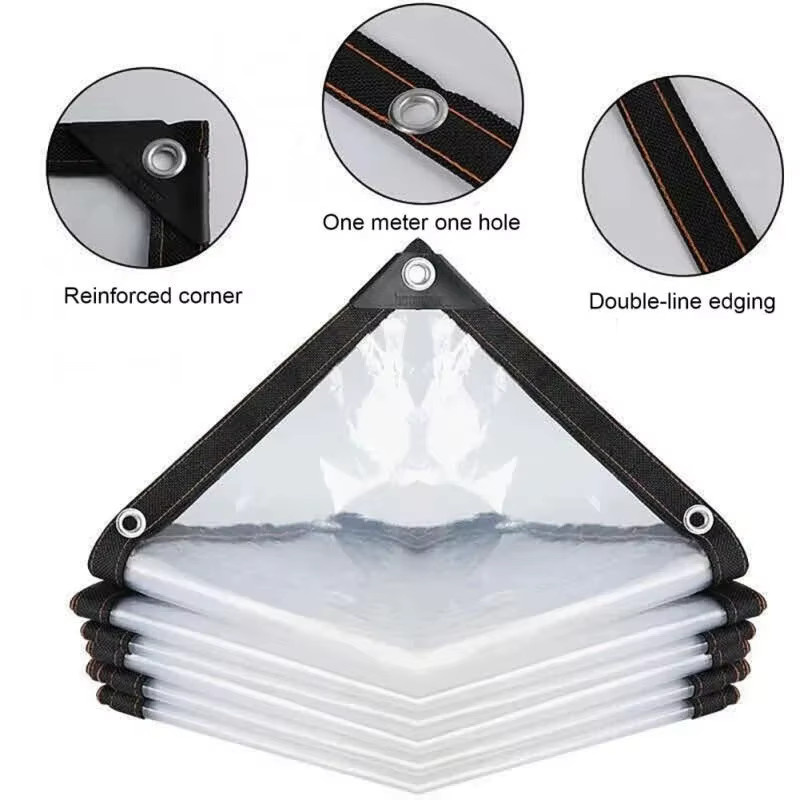 Robuste transparente PVC-Plane als wasserdichte und wetterfeste Abdeckung für Garten, Balkon, Gewächshaus und Regenschutz - Bild 4