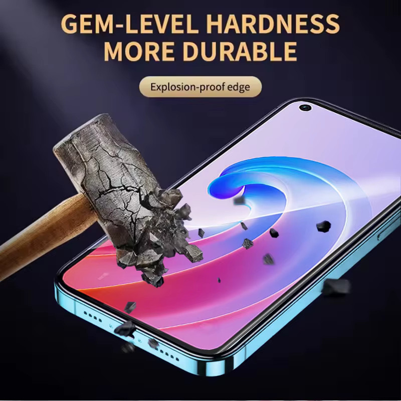 3er-Pack Gehärtetes Glas Displayschutzfolie für Oppo A96, Transparent, HD Anti-Explosion mit Fingerabdruck-Entsperrfunktion und voller Abdeckung - Bild 6