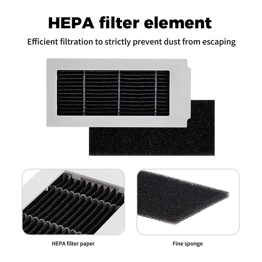 Ecovacs Ersatzteil-Set für X5 OMNI, X5 PRO OMNI, X5 PRO und X5 Max Roboter Staubsauger mit Staubbeuteln, Seitenbürsten, Mopps und Wischtüchern - Bild 2