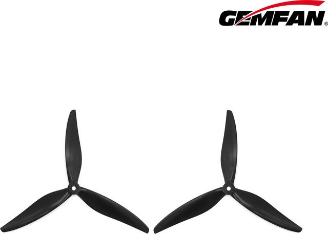 Gemfan Propeller, 2 Paar, 8 Zoll, 3-Blatt, Schwarz, Kunststoff - Bild 1