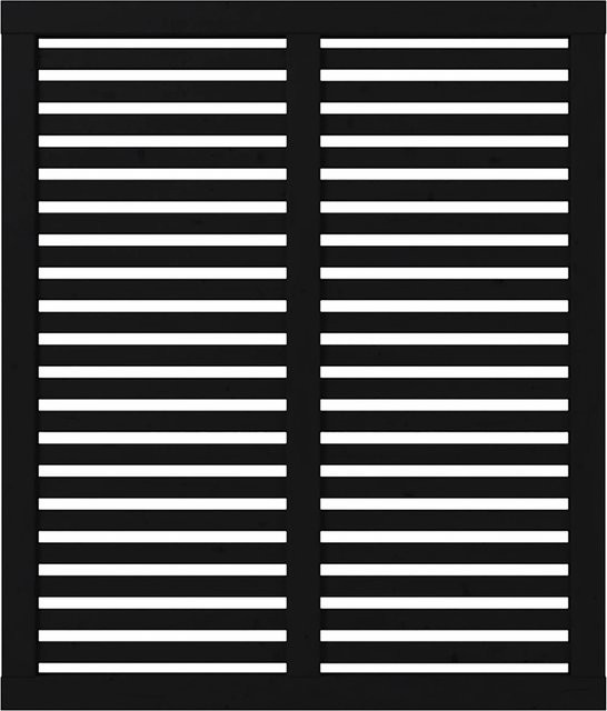 Plus Sichtschutzzaun Harmoni aus Nadelholz in Schwarz, semi-transparent, B: 120 cm, H: 140 cm - Bild 1