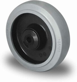 CASCOO Rad Serie R4E2 mit Kugellager in Schwarz und Grau aus Kunststoff, Durchmesser: 125 mm - Bild 1