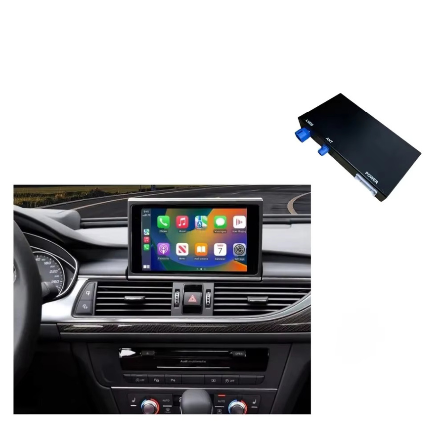 iManAuto Drahtloses CarPlay und Android Auto Modul für Audi A6 A7 2012–2018 in Schwarz mit Bluetooth-Audio-Unterstützung - Bild 1