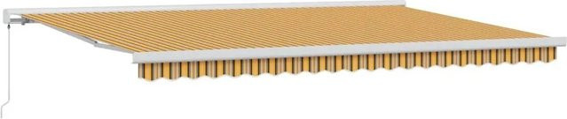 vidaXL Einziehbare Markise in Mehrfarbig (Gelb/Grau) aus Polyester und Metall, B: 500 cm, T: 300 cm - Bild 1