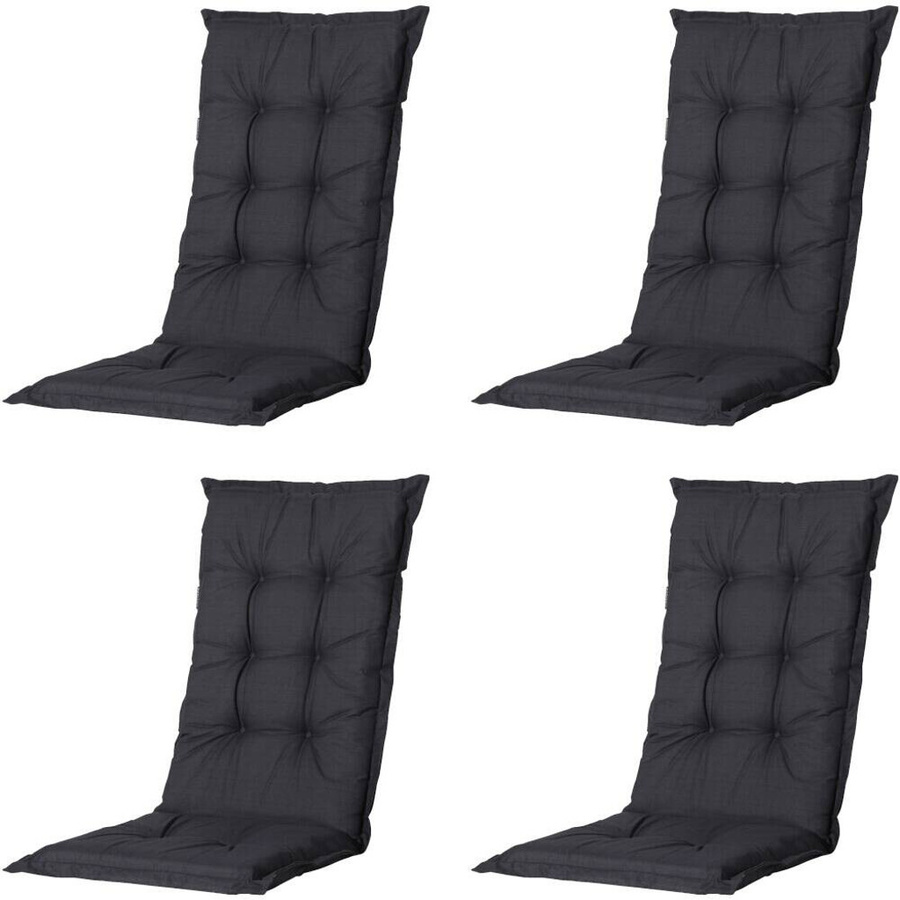 MADISON Gartenmöbelset Tampa mit 4 Klappsesseln und 4 Auflagen, Farbe Weiß/Schwarz, B/H/L: 61 x 109 x 60 cm - Bild 2