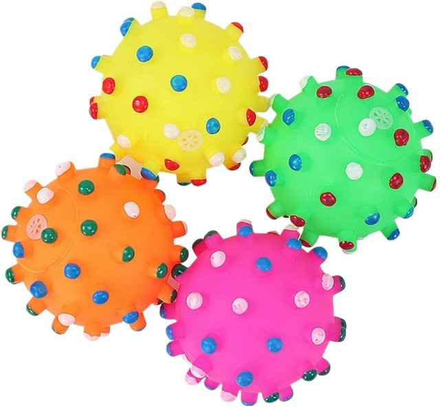 Selvora Haustierspielzeug Stachelball, Gummi, Green, One Size - Bild 1