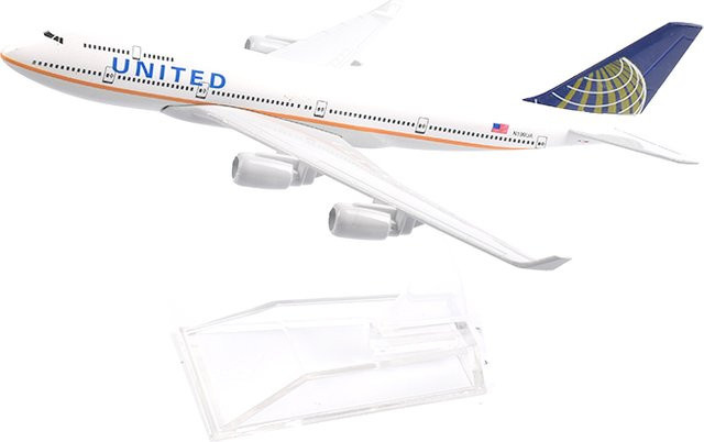 JASON TUTU United Boeing B747 Flugzeugmodellflugzeug, Druckgussmetall, Maßstab 1:400 - Bild 1