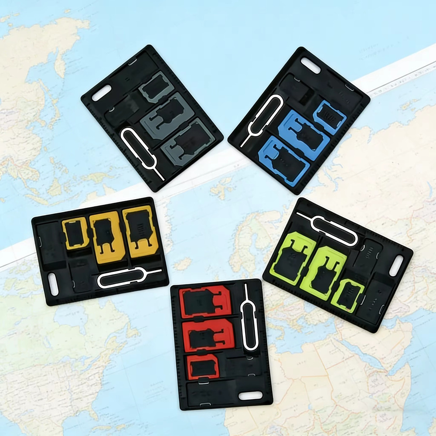 V4SIM 4-in-1 SIM-Karten-Adapter und Aufbewahrungsset für Nano-, Micro- und Standard-SIM-Karten sowie Speicherkartenhalter in Schwarz - Bild 3