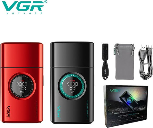 VGR Herrenrasierer V-378 mit drei Klingen und LED-Digitalanzeige - Bild 1
