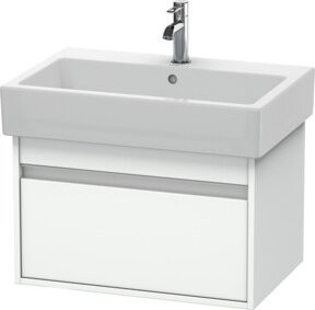 Duravit Waschtischunterschrank Ketho in Weiß Matt, wandhängend mit 1 Auszug, B: 65 cm, T: 44 cm, H: 41 cm - Bild 1