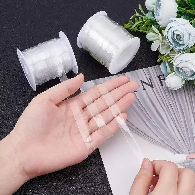 2 Rollen transparentes Gummiband mit hoher Flexibilität für Heimwerker-Projekte - Bild 3