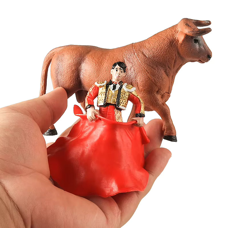 Oenux Stierkampf-Cowboy Actionfiguren, Tiere, Kunststoff, Bunt - Bild 2