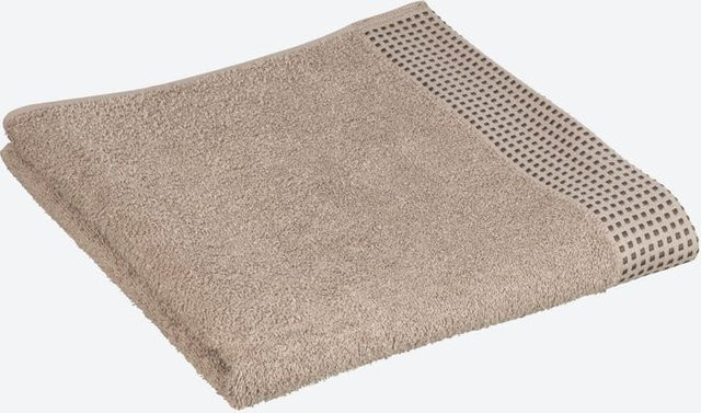 NKD Frottee-Duschtuch MODERN aus Baumwolle in Beige und Braun, B: 70 cm, L: 140 cm - Bild 1