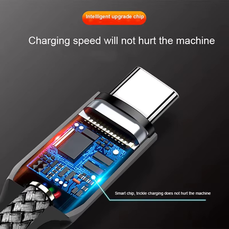 Lenovo 65W USB-C auf USB-C Ladekabel in Grau mit Nylonummantelung für PD-Datenübertragung - Bild 3