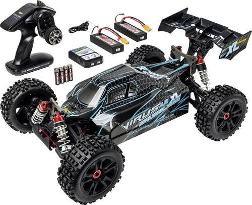 Carson Modellsport Virus 4.2 XL RC Modellauto Elektro Buggy 1:8 Schwarz Türkis - Bild 1