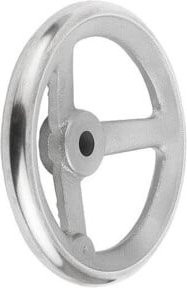 KIPP Handrad DIN950 500 Ø Passbohrung 40H7 aus Grauguss in Silber ohne Griff - Bild 1